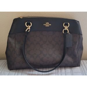 Coach Large Brooke Carryall Brown Leather Bag